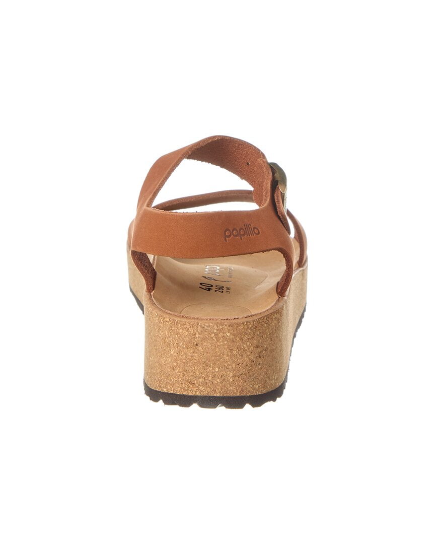 Papillio by Birkenstock Glenda Narrow Leather Sandal, 42, Brown