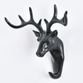 thumbnail image 3 of MORESEC 2Pcs Self Adhesive Wall Hook, Deer Head Design Hanger for Keys, Bags, and Hats, Strong Adhesive Backing, No Tools Needed, Decorative and Functional for Home and Office, 3 of 9