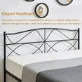 thumbnail image 5 of VECELO Queen Size Metal Platform Bed Frame with Headboard, Heavy Duty Steel Slats Support/No Box Spring Needed, Black, 5 of 12