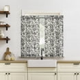 thumbnail image 5 of No. 918 Elara 2-Pack Tonal Botanical Semi-Sheer Rod Pocket Kitchen Curtains, 54"W X 24"L, 5 of 8