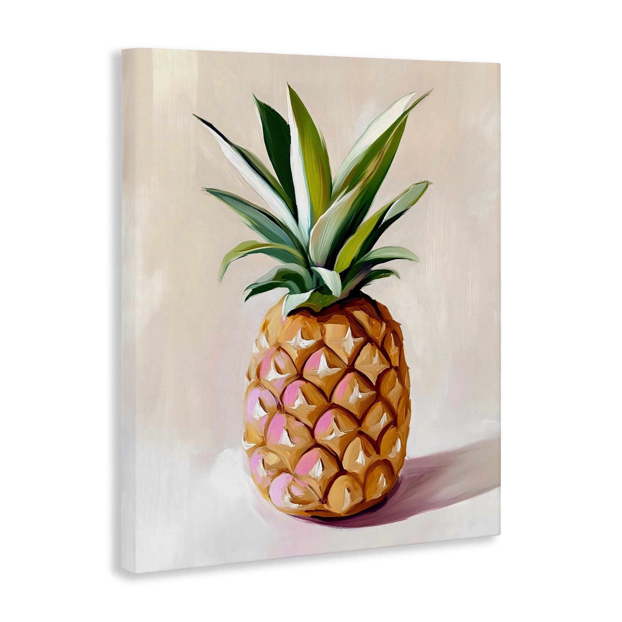 Stupell Industries Pastel Pineapple Tropical Fruit Canvas Wall Art, design by The Prints Vibe
