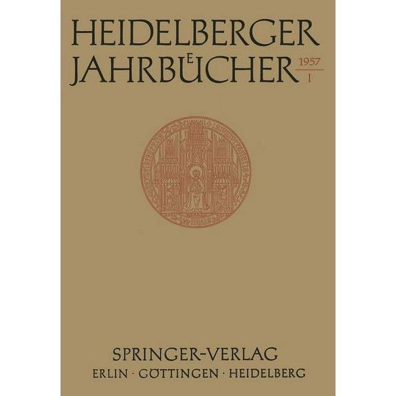 Heidelberger Jahrbücher Heidelberger Jahrbücher, Book 1, (Paperback)