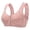 Pink06, variant on Holloyiver Women’s Cotton Wireless Bra Floral Front Button Closure Comfortable Snap Seamless Bra