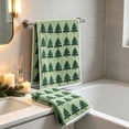 thumbnail image 6 of Christmas Tree Pattern Hand Towels Set Of 2 Soft Absorbent Kitchen Bathroom Dish Towels For Holiday Home Decoration, 6 of 6