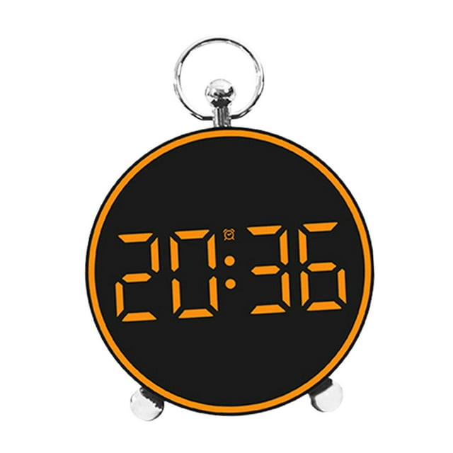 GROWTH TANK Digital Alarm Clock 12/24H Date Temperature Display for Home Bedside Bedroom Orange