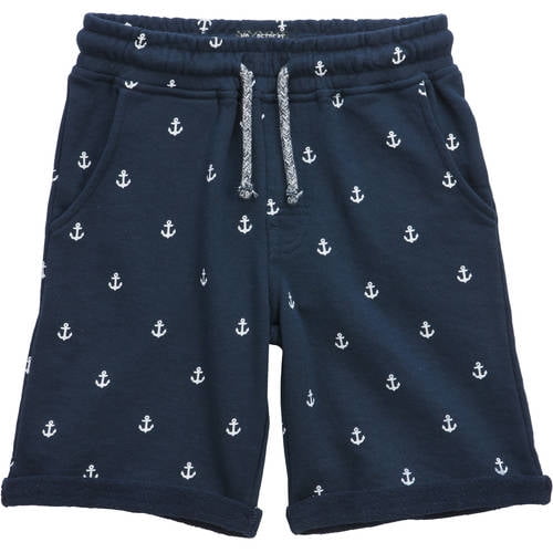 No Retreat - Toddler Boys' Anchor Print Cuffed Knit Shorts with ...