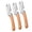 3, variant on 2-in-1 Stainless Steel Vegetable Peeler with Wooden Handle & Bottle Opener, Ultra-Sharp Kitchen Tool for Papaya
