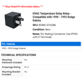 thumbnail image 2 of HVAC Temperature Delay Relay - Compatible with 1990 - 1993 Dodge Dakota 1991 1992, 2 of 2