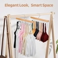 thumbnail image 2 of Pack de 2 Perchas de Madera Natural para Sujetadores y Tops con 36 Ganchos Plegables Giratorios 360° para Organizar Armarios, 2 of 6
