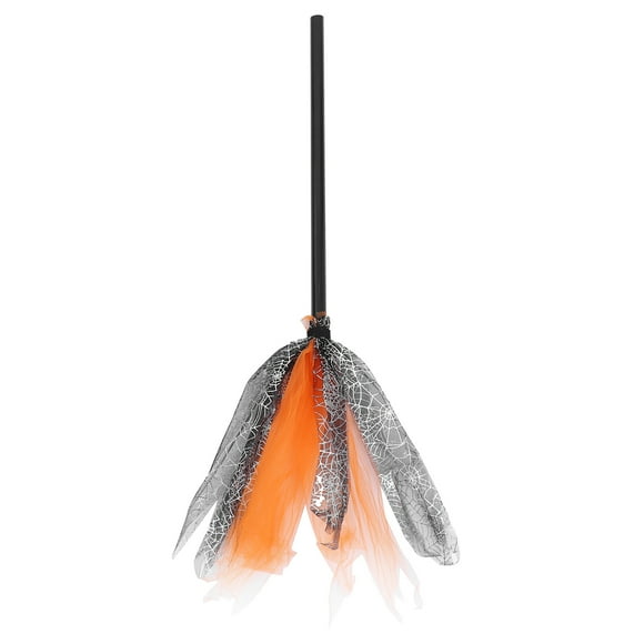 KAKOWELY 1 escoba de bruja de Halloween, regalo para el día del niño, accesorio de escoba de Halloween, decoración para fiesta.