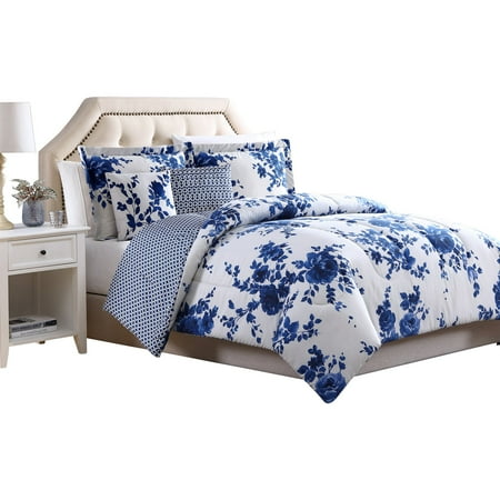 Bella Floral 4 5 Piece Comforter Set Full Queen Walmart Com