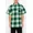Green, variant on Men's Old School Plaid Flannel Short Sleeve Shirts VSS30 - GREEN - 3XL