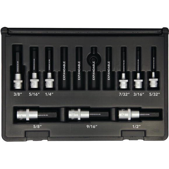 SET DE 9 PUNTAS PROHOLD™ C/DADO DE 50MM LARGO. BONDHUS 30299 BONDHUS 30299