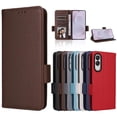 thumbnail image 4 of Wallet Case for Samsung Galaxy S25 Edge Flip Cover with Card Slots & Kickstand Brown, 4 of 5