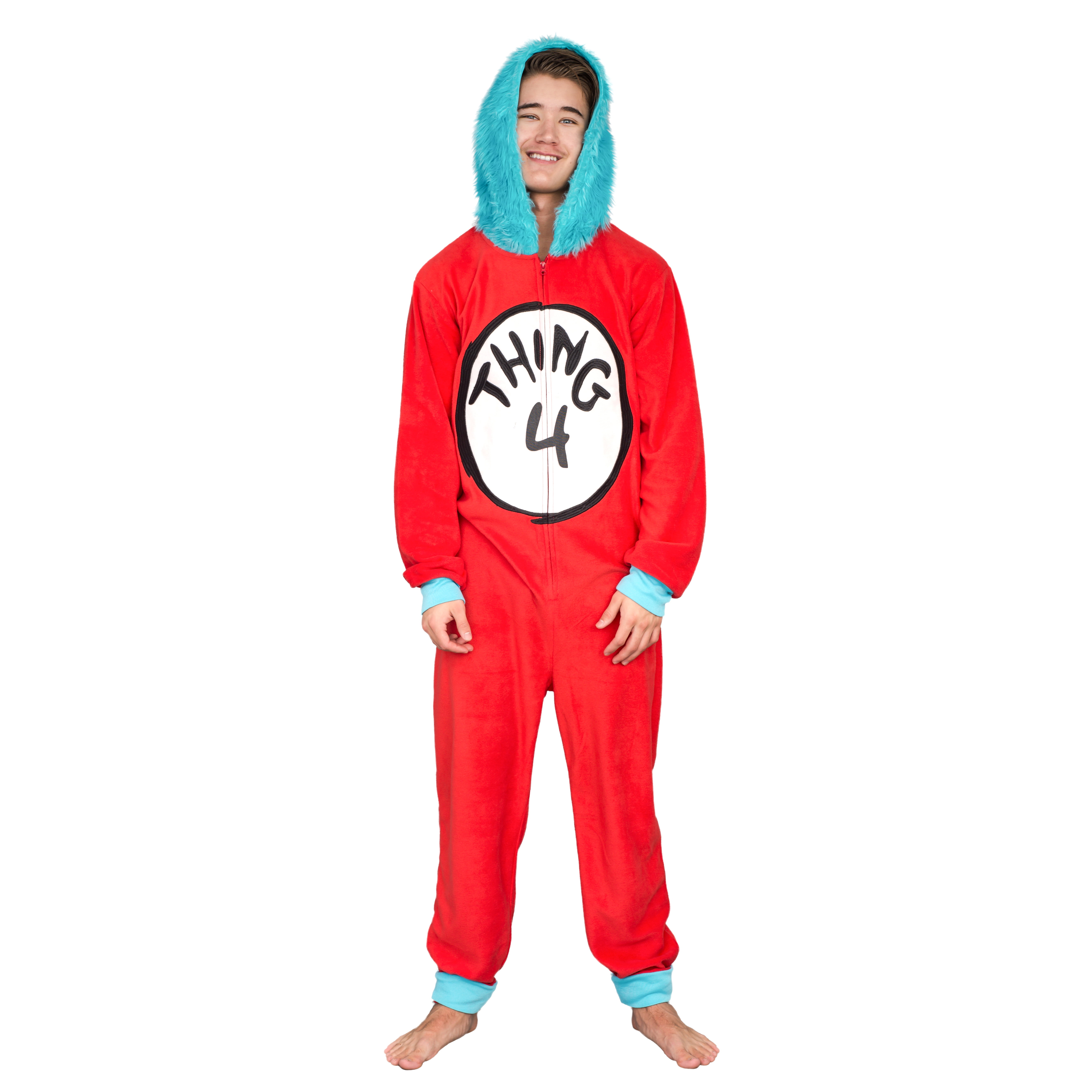 Dr Seuss Thing 1 2 Interchangeable Patches Adult or Kids Pajama Costume