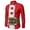 Brick Red, variant on Men Autumn Winter Christmas Long Sleeve Button Full Print Funny Novelty Shirts Red S