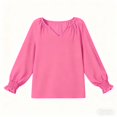 thumbnail image 5 of HIPYLO Kids Thermals Top and Bottom Set Girls Thermal Top Red Top for Girls Shirt School Uniform Shirts for Baby Winter Clothes Girl Clothes for Kids, Hot Pink 12-14 Years, 5 of 7