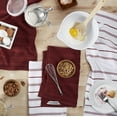 thumbnail image 2 of KitchenAid Albany Kitchen Towel 4-Pack Set, Smoked Paprika Red/White, 16"x26", 2 of 4
