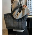 thumbnail image 2 of Kukuzhu Puffer Tote Bag Women Large Quilted Puffy Tote Bag Water-Resistant Down Cotton Padded Shoulder Bag Purse, 2 of 8