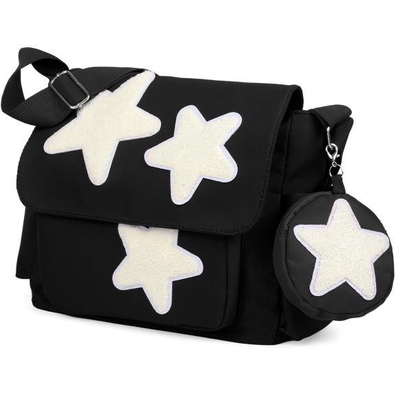 Messenger Bag,Canvas Messenger Bag with Purse,Crossbody Bag for Women
