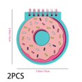 thumbnail image 4 of SURJDE Mini Spiral Notebook 2PCS Wirebound Notebooks Small Memo Pad Cute Donut Mini Pocket Notebook Flexible Binding Rings Mini Notepads PVC Cover Steno Pads B, 4 of 7