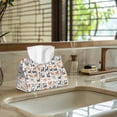 thumbnail image 5 of ZUXONGSY Dog Tissue Box Covers Rectangular PU Leather Household Tissue Holder with Snap Button Elegant Office Desk Decorations Waterproof Napkin Tissue Box Accessories Decor, 5 of 7