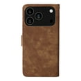 thumbnail image 5 of for iPhone 17 Pro Wallet Case with RFID Blocking Credit Card Holder, PU Leather Wrist Strap Flip Kickstand Shockproof Cover Women Men for iPhone 17 Pro, Brown, 5 of 8