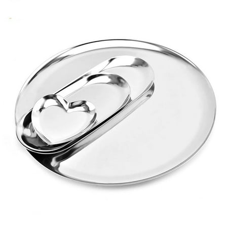 

Mduoduo Sushi Plate Stainless Steel Oval Dishes Plates Serving Goods Party Trays Spaghetti Plate Korean Cuisine Tableware Fruit Tray