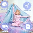 thumbnail image 4 of Beavtaens 4 Piece Toddler Bedding Set, Breathable and Soft Baby Sheet Set, Includes Quilted Comforter, Flat Sheet, Fitted Sheet and Pillowcase for Girls, 4 of 8