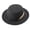 Black, variant on Women Men Hats Ribbon Wide Brim Flat Top Jazz Autumn Winter Wedding Party Daily Street Cap