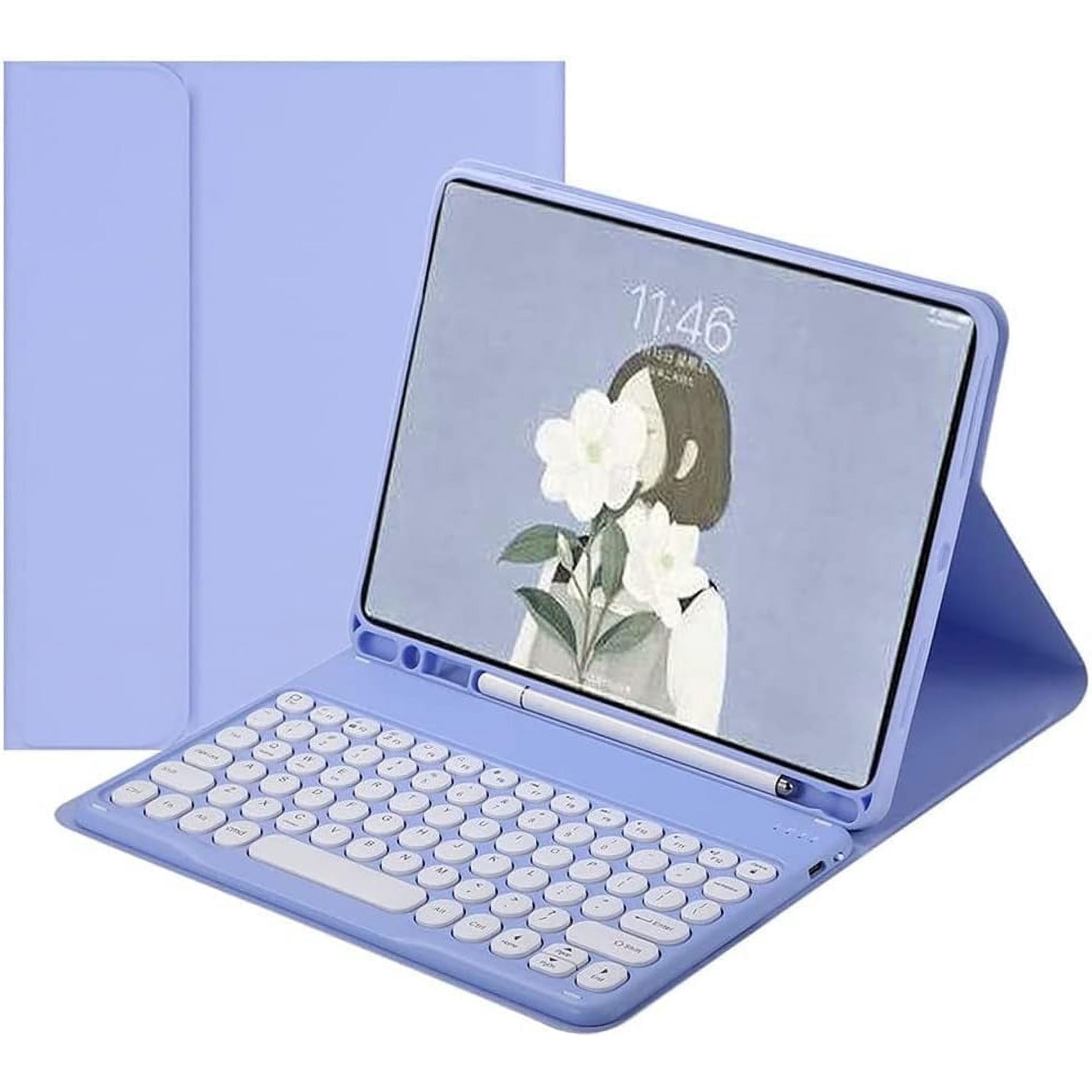 MYKOMI Keyboard Case for Galaxy Tab S9 FE Plus/Tab S9 Plus Case 12.4" 2023 Release, Slim Folio Cover with S Pen Holder, Magnetically Wireless Detachable Keyboard