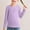 Purple, variant on NAISIBABY Girls Long Sleeve Tops, Pleated Front Comfy Soft Crew Neck Elegant Casual Blouses Blue 5-6T