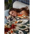 thumbnail image 4 of Full Flat Sheet Only Vintage Ethnic Flower Texture Soft Microfiber Cooling Bedding Sheets Abstract Tribal Geometric Art Flat Bed Sheet, 4 of 9