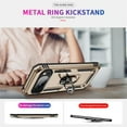 thumbnail image 5 of for Google Pixel 10 Pro XL 6.8-inch Phone Case, Impact Resistant Metal Ring Magnetic Support Kickstand Drop Protector Cover for Google Pixel 10 Pro XL 6.8-inch,Gold, 5 of 15