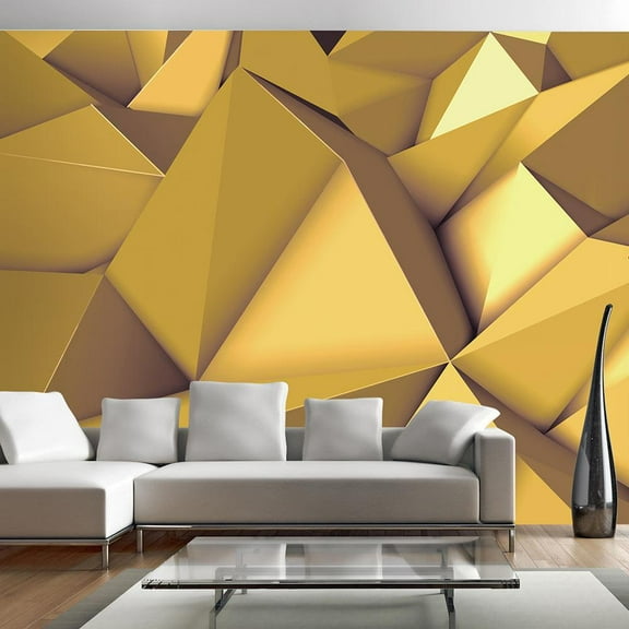 Tiptophomedecor Abstract Wallpaper Wall Mural - Old Gold