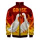 thumbnail image 3 of Chaqueta con estampado 3D de animales de ganso para hombres y niños, abrigo de manga larga con estampado de dibujos animados, chaquetas con cremallera para primavera y otoño, 3 of 5