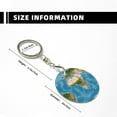 thumbnail image 3 of Naloa Earth View World Map Print Round Keychain Keychain Key Ring, Key Tag, Key Chain Bulk for Gift Accessories (Round), 3 of 7
