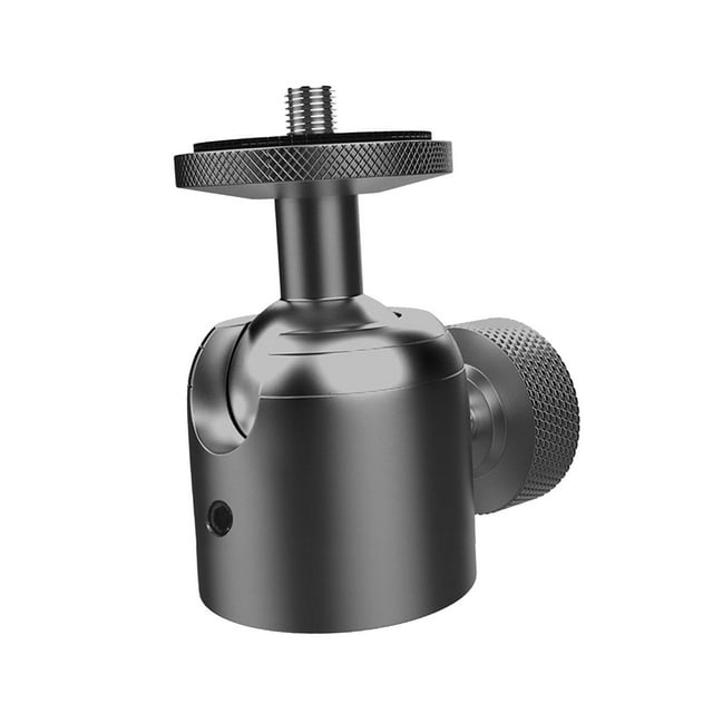 Yinanstore Mini Ball Head Tripod Head Mount Adapter Portable 360 degree Rotatable Rotating Mount Base for Outdoor Activities Traveling Camping 0.25 in interface