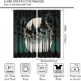 thumbnail image 1 of Forest Curtains, Gothic Black Misty Forest Blackout Window Treatments for Living Room Bedroom Halloween Decor, Goth Foggy Mysterious Nature Full Moon Printed Drapes 2 Panel Sets,84x84 Inch, 1 of 3