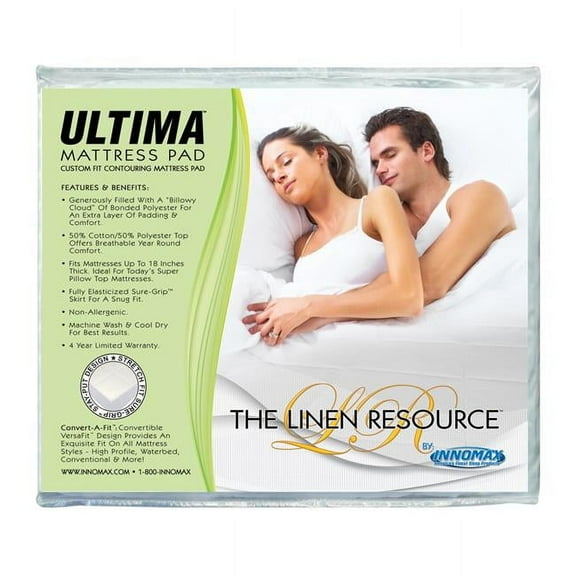 Innomax 5-85-QF-K Ultima Custom Fit Contouring Protection Mattress Pad, California King Size