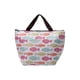 thumbnail image 2 of Jumpingount Fiambrera térmica, bolsa de transporte con estampado de flores aislado, bolsa de almacenamiento de alimentos con bolsillo con cremallera, bolso Bolsas de mensajero y de hombro Pez Jumpingount AP012877-03, 2 of 6