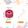 thumbnail image 2 of Uxcell Aluminium Potentiometer Knob, Universal Top Hat Knob Volume Tone Control Knob with Set Screw for Guitar Bass Red, 2 of 6