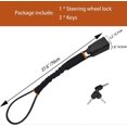 thumbnail image 2 of Steering Wheel Lock Seat Belt Lock Universal Security Anti-Theft Locking Device, The Steering Wheel Lock Fit Most Vehicles Truck SUV Van 2Key(Black), 2 of 4