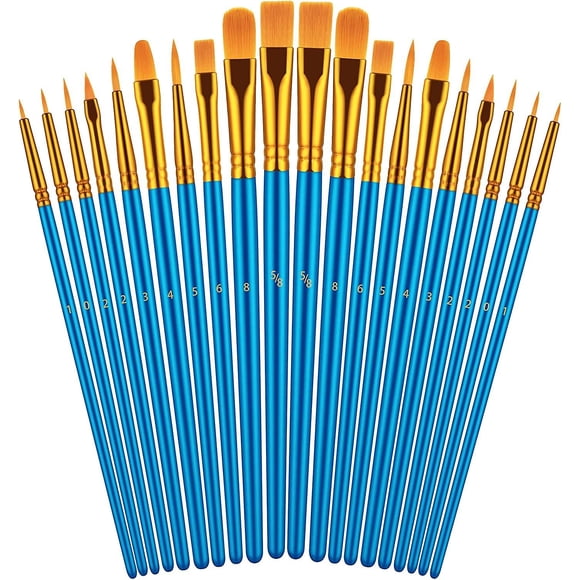 Paint brush set, 24 pieces of acrylic paint brushes, oil painting watercolor acrylic paint brushes, human face rock painting art brushes, children and