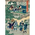 thumbnail image 2 of Utagawa Kunisada (Toyokuni III) 18x24 Black Ornate Framed Double Matted Museum Art Print Titled: Act Vi; Kampei Signing the Roll of the Forty-Seven Ronin; Okaru, After Being Sold,, 2 of 5