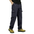 thumbnail image 3 of Ultra Comfort Fit Cargo Pants for Men with 5 Practical Pockets, Daily Wear Cotton Cargopants for Casual and Outdoor Activities,Dark Gray,3XL, 3 of 6