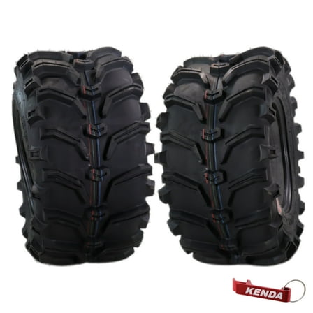 Kenda Bearclaw K299 - 25x12.5-12 Rear Tires for All Terrain (ATV), UTV, and Side by Side (SxS) Vehicles - 6-Ply - Bear Claw 25x12.5x12 with Kenda Keychain (2-Pack)