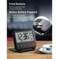 thumbnail image 3 of Digital Travel Alarm Clock for Bedroom Office: Small LCD Desk Clock with Backlight Date Temperature Snooze 12/24H Weekend Mode and Mirror, Battery Powered Folding Bedside Clock for Adult Kids, 3 of 8