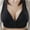 Black, variant on Women's Front Snap Bras Post-Surgery Wireless Bra, Padded Soft Bra for Mom Grandma Gift Everyday Sleep Underwear
