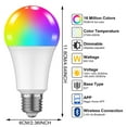 thumbnail image 3 of Gostoto LED RGBCW Smart Light 10W 110/220V E27 Dimmable Bluetooth Smart Light Bulb APP Remote Control Group Control Timer Smart LED Bulb, 3 of 7